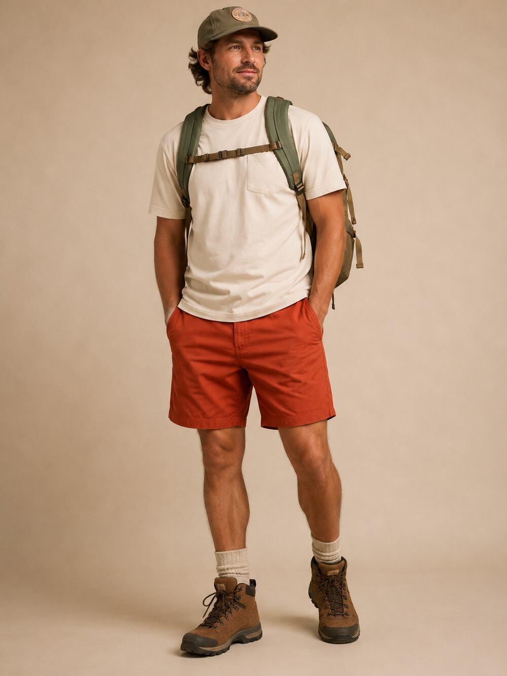 Columbia Chino Shorts Casual Hiking Outdoors Orange Men’s 34